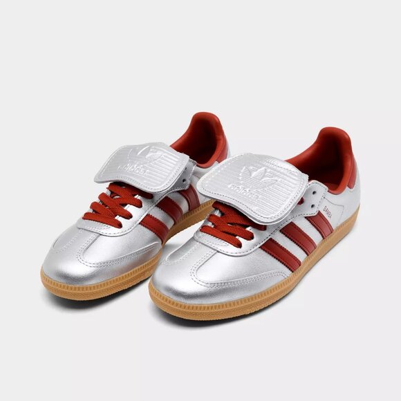 adidas Originals Samba Long Tongue | Silver Metallic / Ruby / Gum | US 7 | NIB - Picture 1 of 5